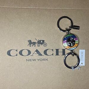 COACH 💕NWT Rainbow Keychain/Bagcharm Vintage Y2K